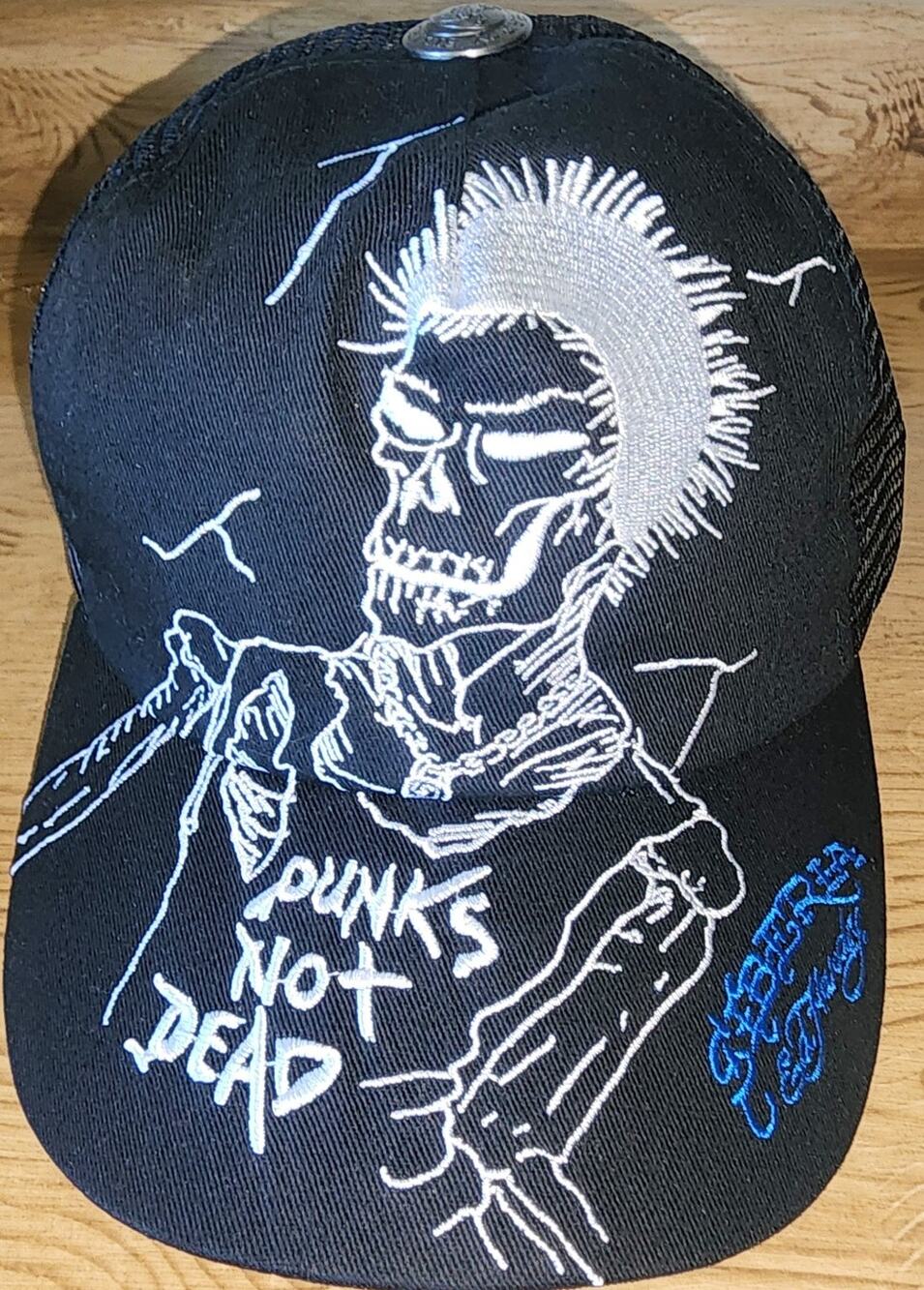 Ed Hardy x Siberia Hills Punks Not Dead Zombie Snapback Trucker Hat Black New